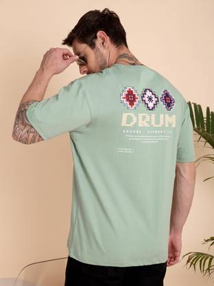 METRONAUT Printed Men Round Neck Light Green T-Shirt