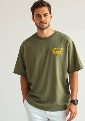 UrGear Graphic Print Men Round Neck Green T-Shirt