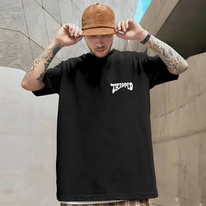 HouseOfCommon Graphic Print Men Round Neck Black T-Shirt