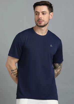 Adrenex Solid Men Round Neck Multicolor T-Shirt