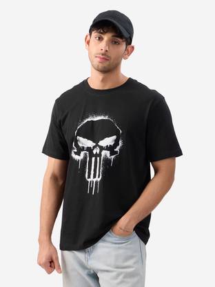 The Souled Store Graphic Print Men Round Neck Black T-Shirt