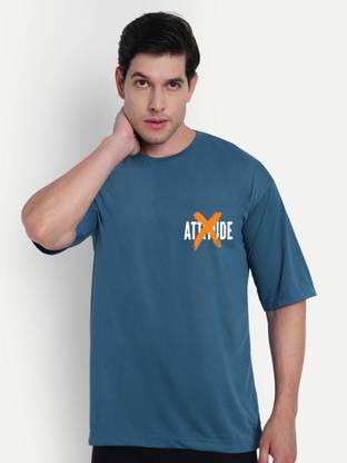 SCOTT FINCHER Graphic Print Men Round Neck Blue T-Shirt
