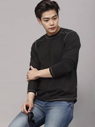 RIGO Printed Men Round Neck Black T-Shirt
