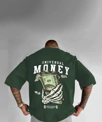 Beaumen Printed, Typography, Graphic Print Men Round Neck Green T-Shirt