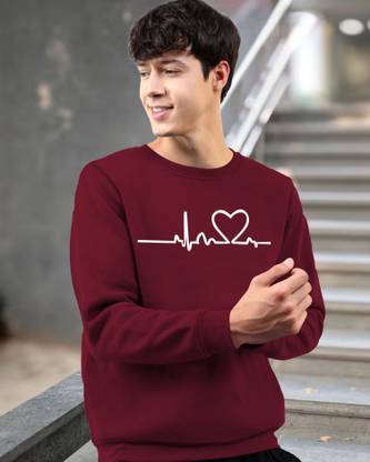 LGGARMENTS Printed, Typography Men Round Neck Maroon T-Shirt