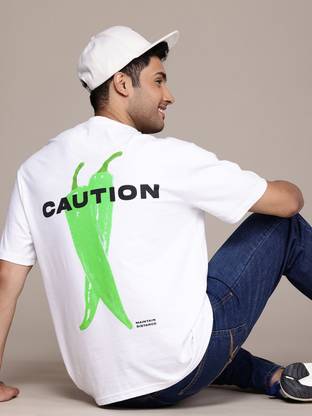 WROGN Printed Men Round Neck White T-Shirt