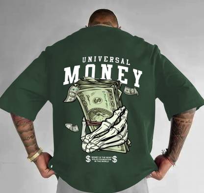 Beaumen Printed, Typography, Graphic Print Men Round Neck Green T-Shirt