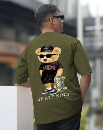 TEESHACK Graphic Print, Printed Men Round Neck Green T-Shirt