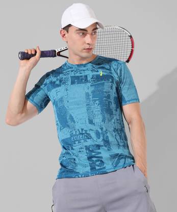 CAMPUS SUTRA Printed Men Round Neck Blue, Light Blue T-Shirt