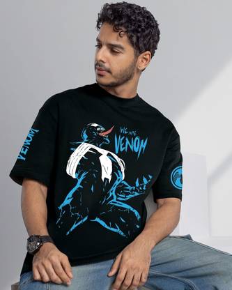 BEWAKOOF Graphic Print Men Round Neck Black T-Shirt