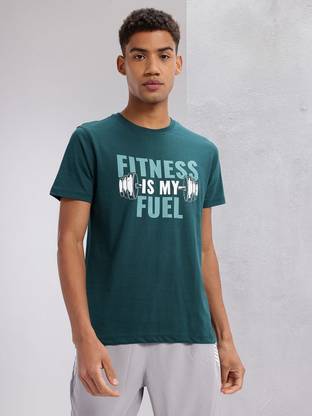 HRX by Hrithik Roshan Printed Men Round Neck Green T-Shirt
