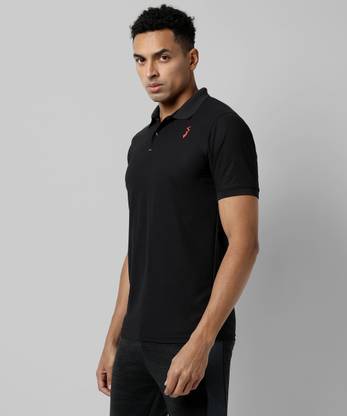 CAMPUS SUTRA Solid Men Crew Neck Black T-Shirt