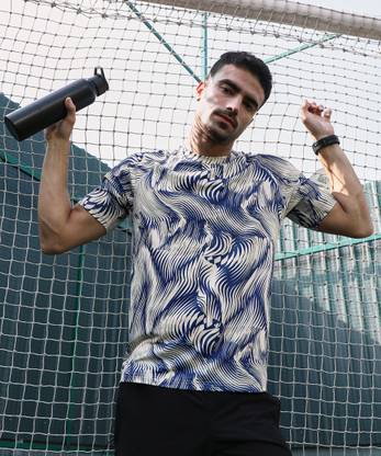 CAMPUS SUTRA Printed Men Crew Neck Multicolor T-Shirt