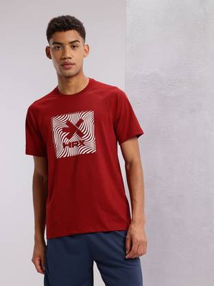 HRX by Hrithik Roshan Printed Men Round Neck Red T-Shirt