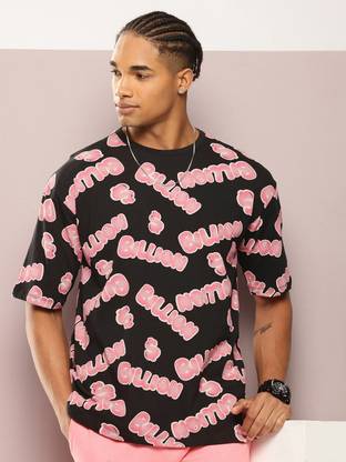 Kook N Keech Printed Men Round Neck Black T-Shirt