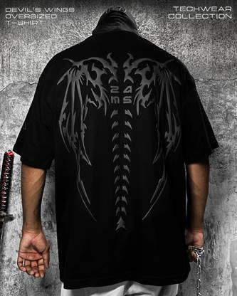 ZAMS Printed Men Crew Neck Black T-Shirt