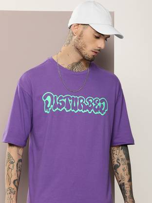 Kook N Keech Printed Men Round Neck Purple T-Shirt