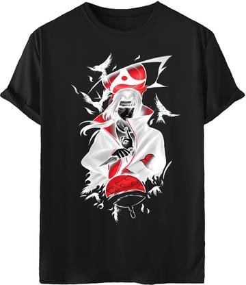 Crazy Guy Printed Men Round Neck Black T-Shirt