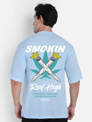 SCOTT FINCHER Graphic Print Men Round Neck Blue T-Shirt