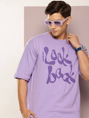 Kook N Keech Printed Men Round Neck Purple T-Shirt