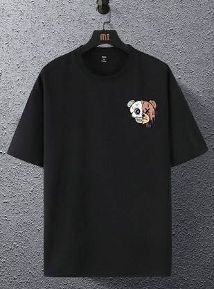 FURRR Printed Men Round Neck Black T-Shirt