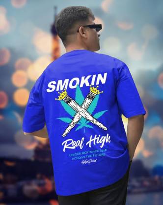 TODAYTREND Printed, Typography Men Round Neck Blue T-Shirt