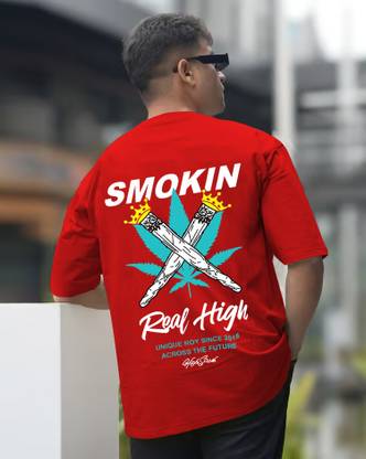 TeeTops Printed Men Round Neck Red T-Shirt