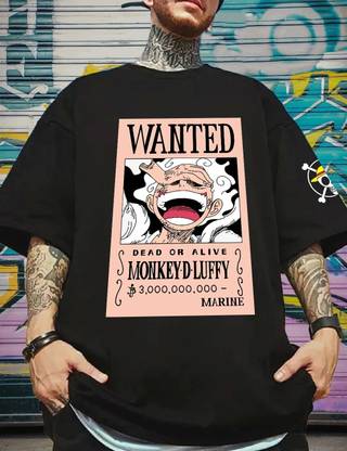 Manlino Graphic Print Men Round Neck Black T-Shirt