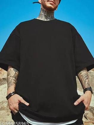deslizar Graphic Print Men Round Neck Black T-Shirt