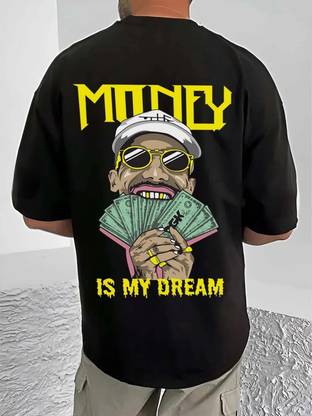 Benny Brooks Graphic Print Men Round Neck Black T-Shirt