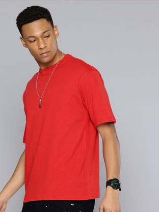 R.Code by The Roadster Life Co. Graphic Print Men Round Neck Red T-Shirt