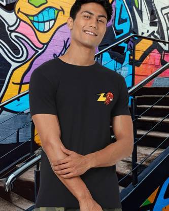 BEWAKOOF Graphic Print Men Round Neck Black T-Shirt