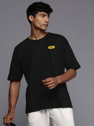 HRX by Hrithik Roshan Graphic Print Men Round Neck Black T-Shirt