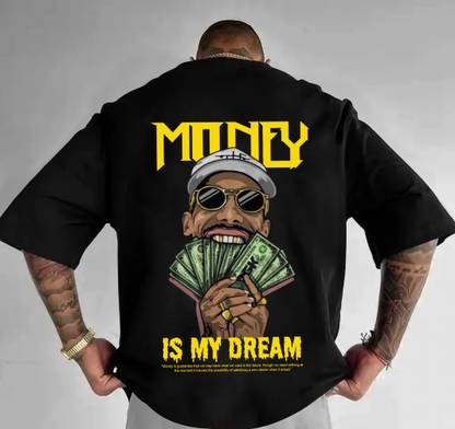 Manly Tees Printed Men Round Neck Black T-Shirt