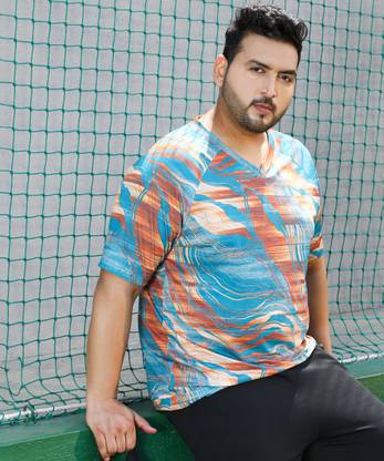 Instafab Plus Printed Men Crew Neck Multicolor T-Shirt