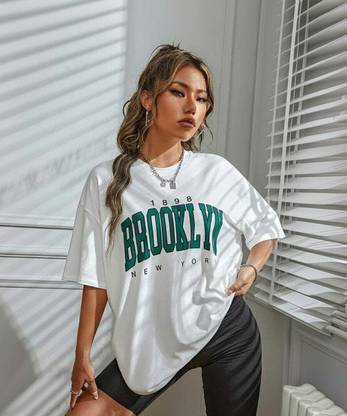Calm Down Printed Women Round Neck White T-Shirt