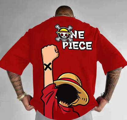 Manly Tees Typography Men Round Neck Red T-Shirt