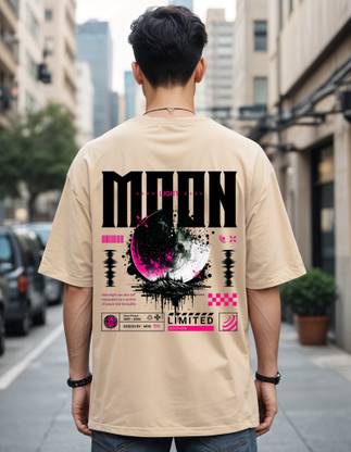 Smartees Printed Men Round Neck Beige T-Shirt
