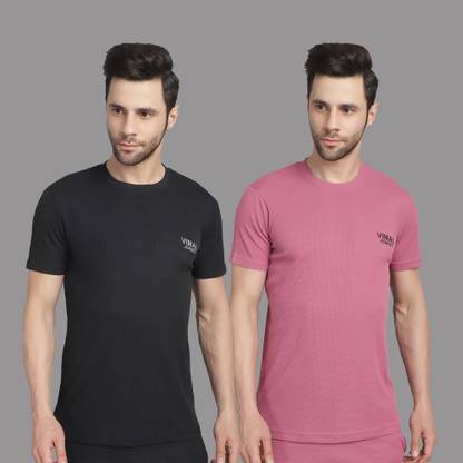 Solid Men Multicolor T-Shirt