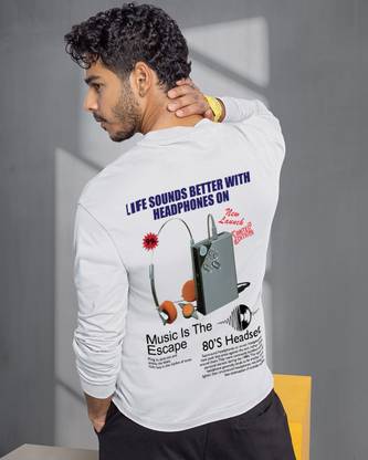 BEWAKOOF Graphic Print Men Round Neck White T-Shirt