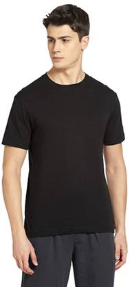 Solid Men Black T-Shirt