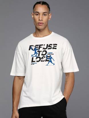 HRX by Hrithik Roshan Graphic Print Men Round Neck White T-Shirt