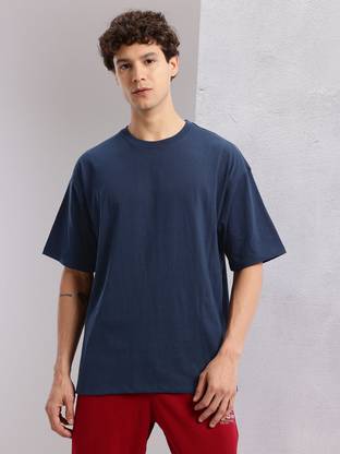 HRX by Hrithik Roshan Printed Men Round Neck Blue T-Shirt