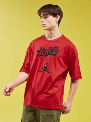 METRONAUT Printed Men Round Neck Red T-Shirt