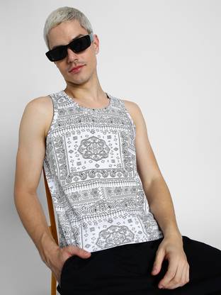 Veirdo Printed Men Round Neck White T-Shirt