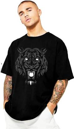 Asher Dean Printed Men Round Neck Black T-Shirt
