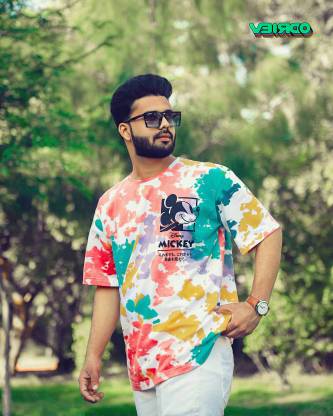 Veirdo Tie & Dye Men Round Neck Multicolor T-Shirt