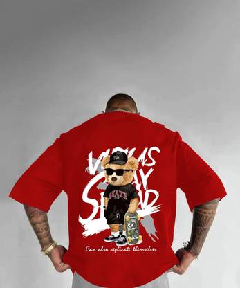 LGR FASHION Printed Men Round Neck Red T-Shirt