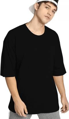 UNICONIC Solid Men Round Neck Black T-Shirt