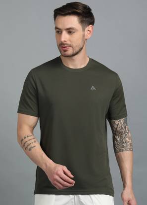 Adrenex Solid Men Round Neck Multicolor T-Shirt
